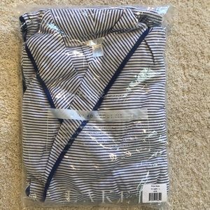 LAKE Pajama Pima Robe in Lapis, size L, NWT
